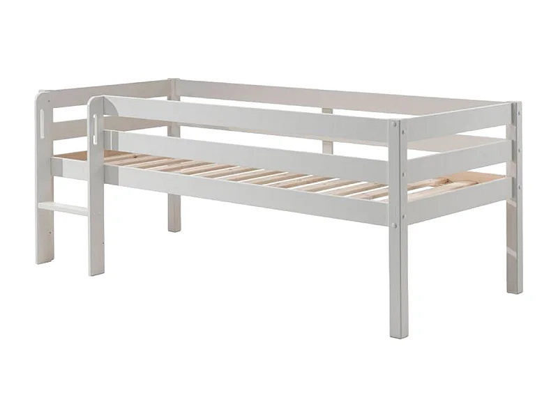 Cama Meia Altura Base Ripas PETITSMEUBLES Branco (90x200)