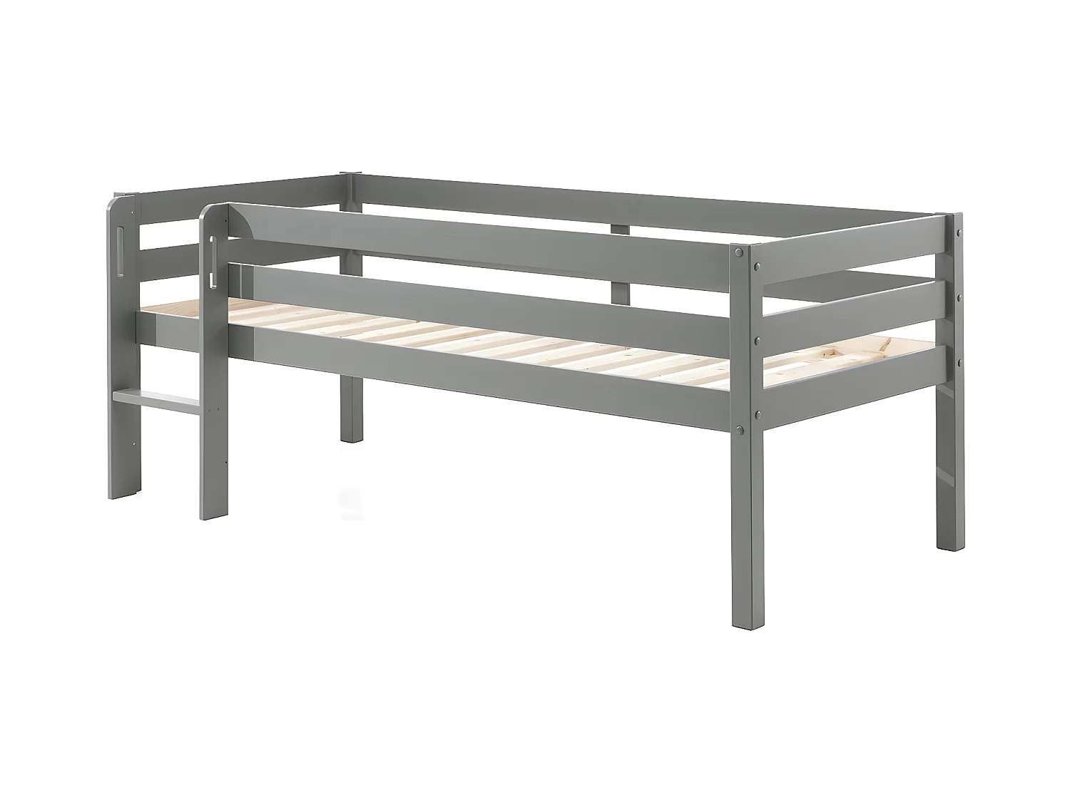 Pack - Lit Enfant Surélevé & 3 Tiroirs "Pino" Gris