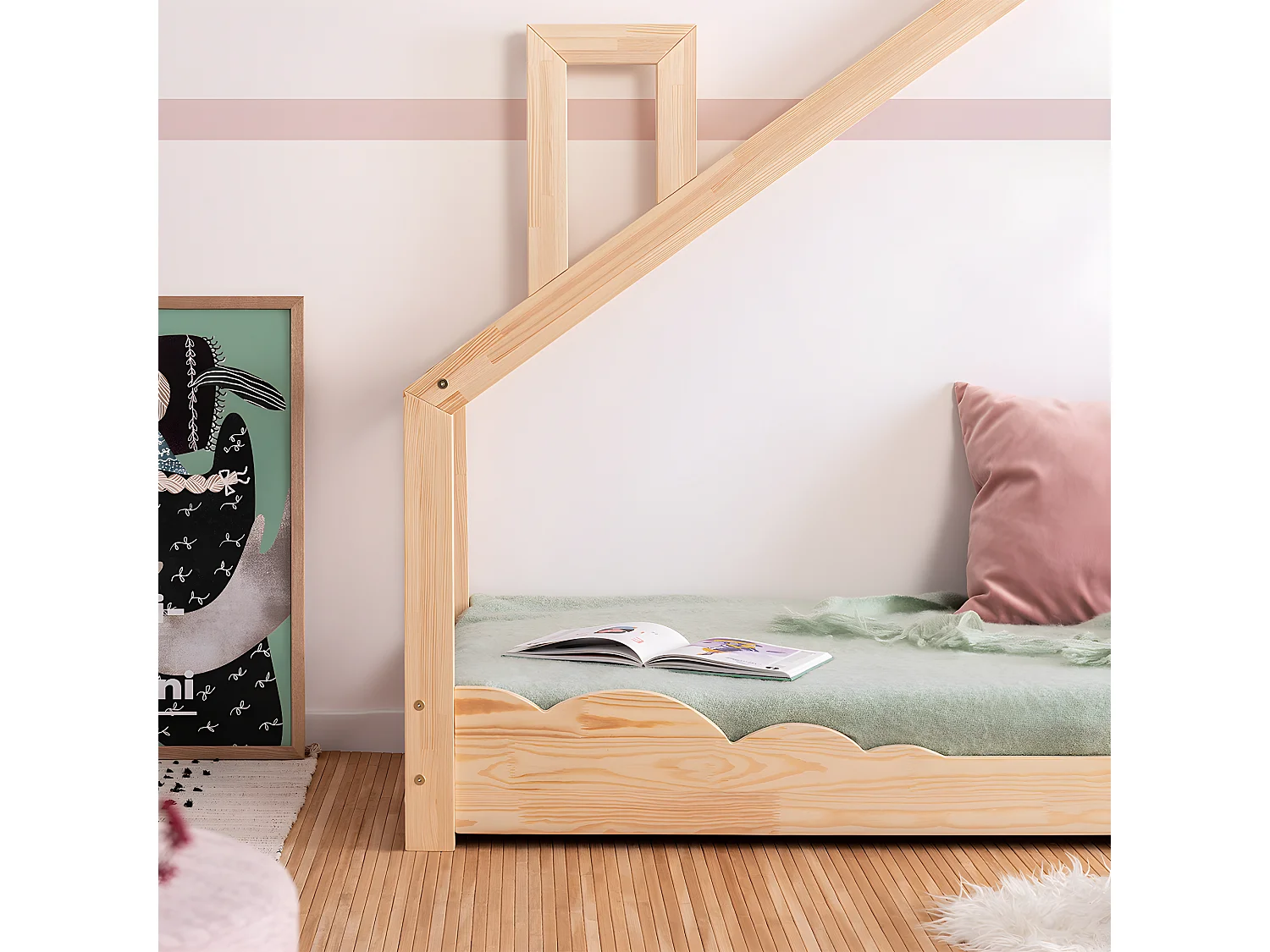 Łóżko dziecięce LUNA D 70x140 sosna