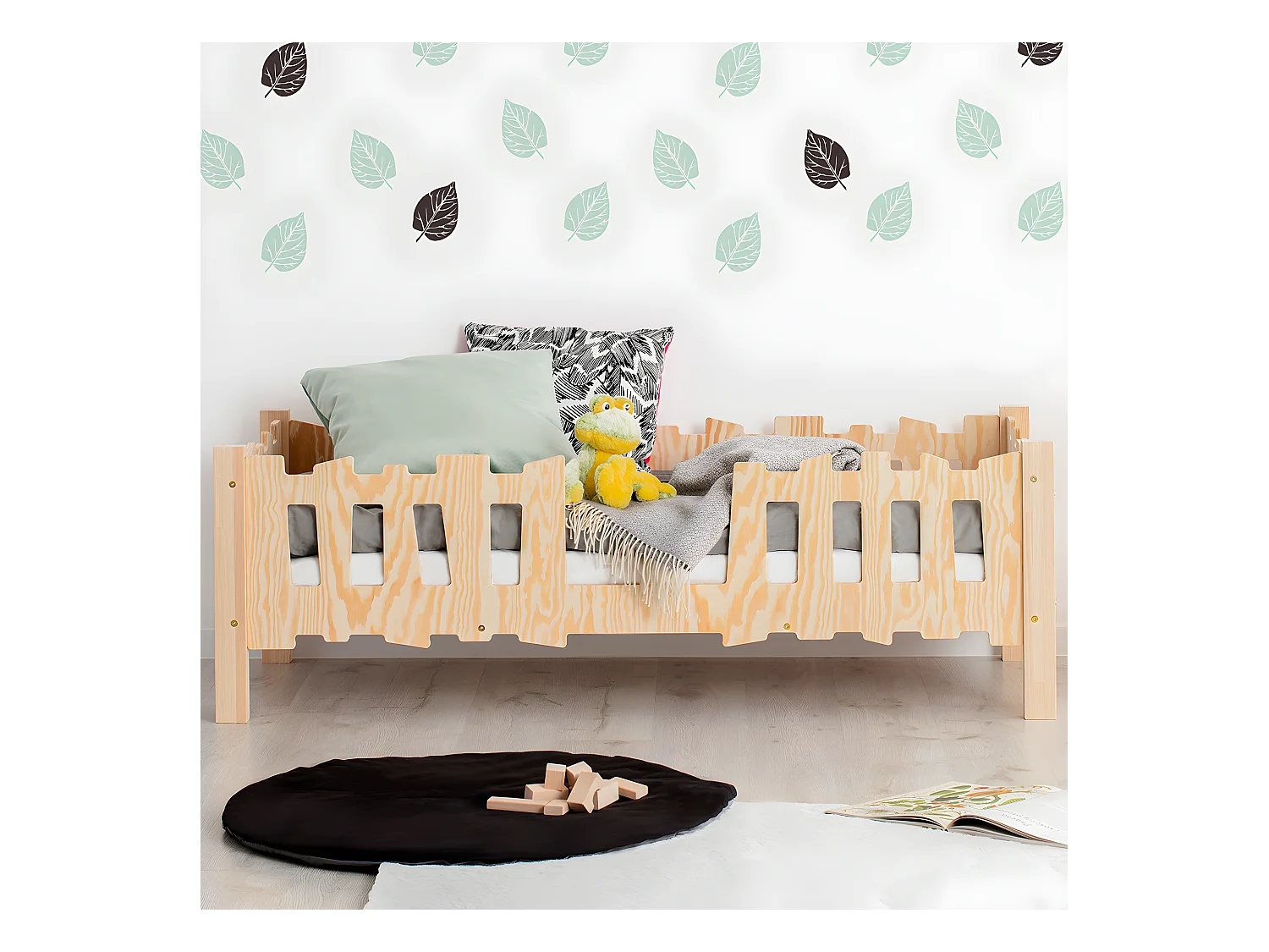 Lit 90x190 sommier inclus Elsa Bois