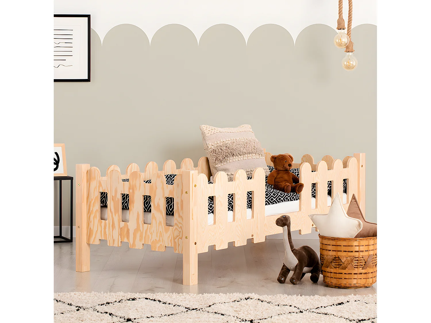 Olaf Wood 90x200 bed inclusief lattenbodem