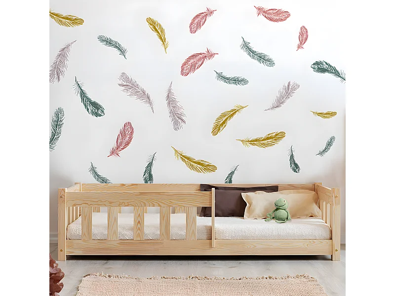 Lit 90x200 sommier inclus Elise Bois