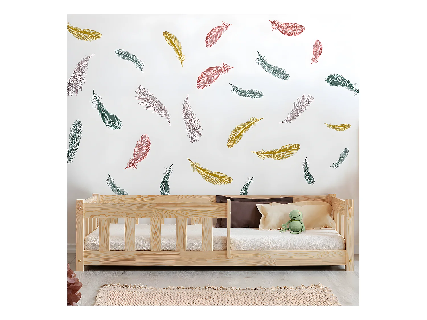 Lit 90x190 sommier inclus Elise Bois