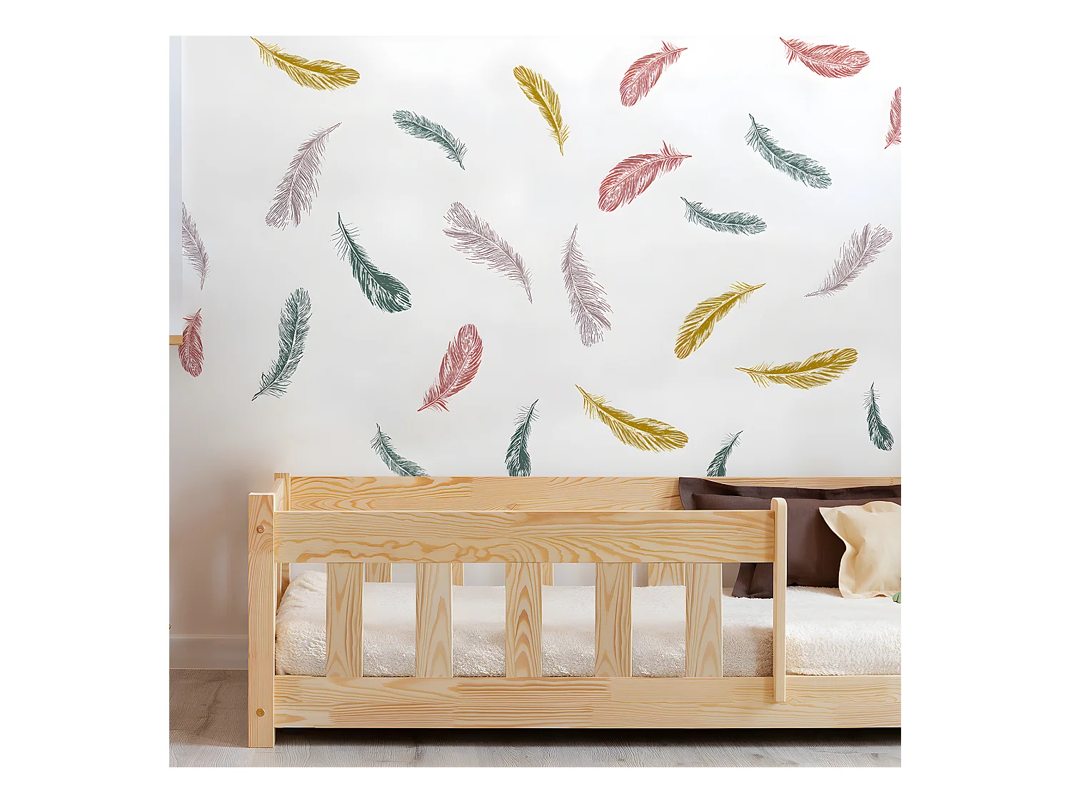 Lit 90x190 sommier inclus Elise Bois