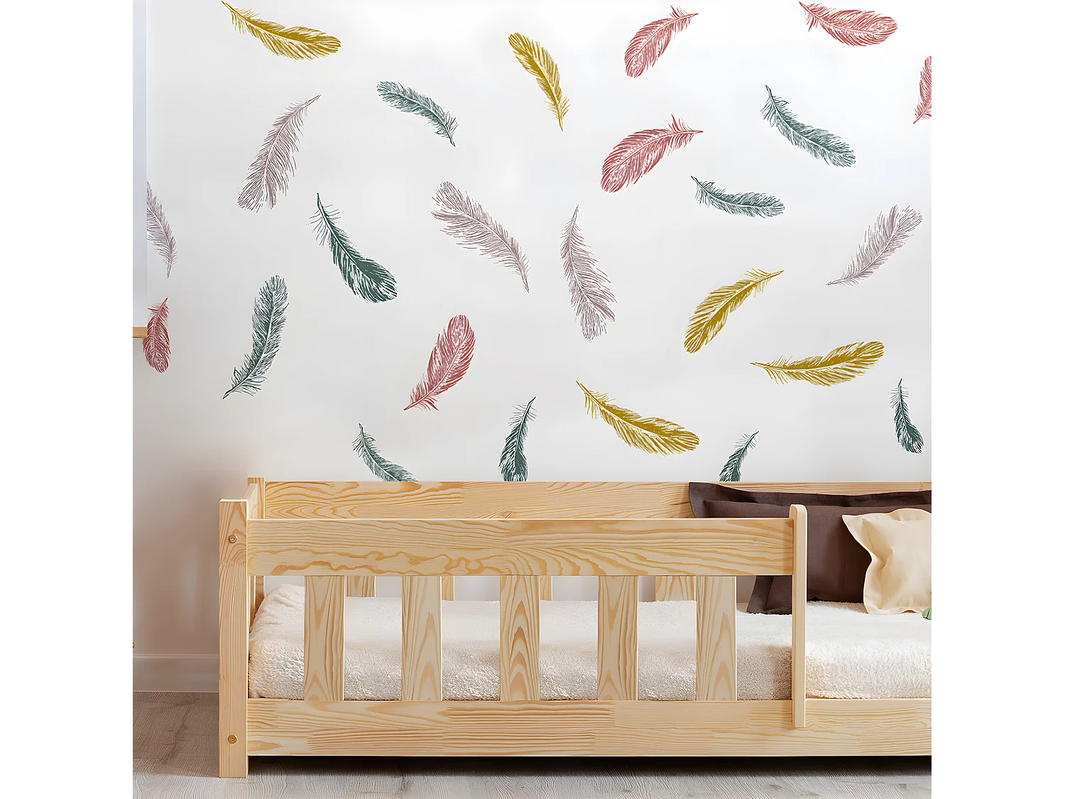 Lit 90x190 sommier inclus Elise Bois