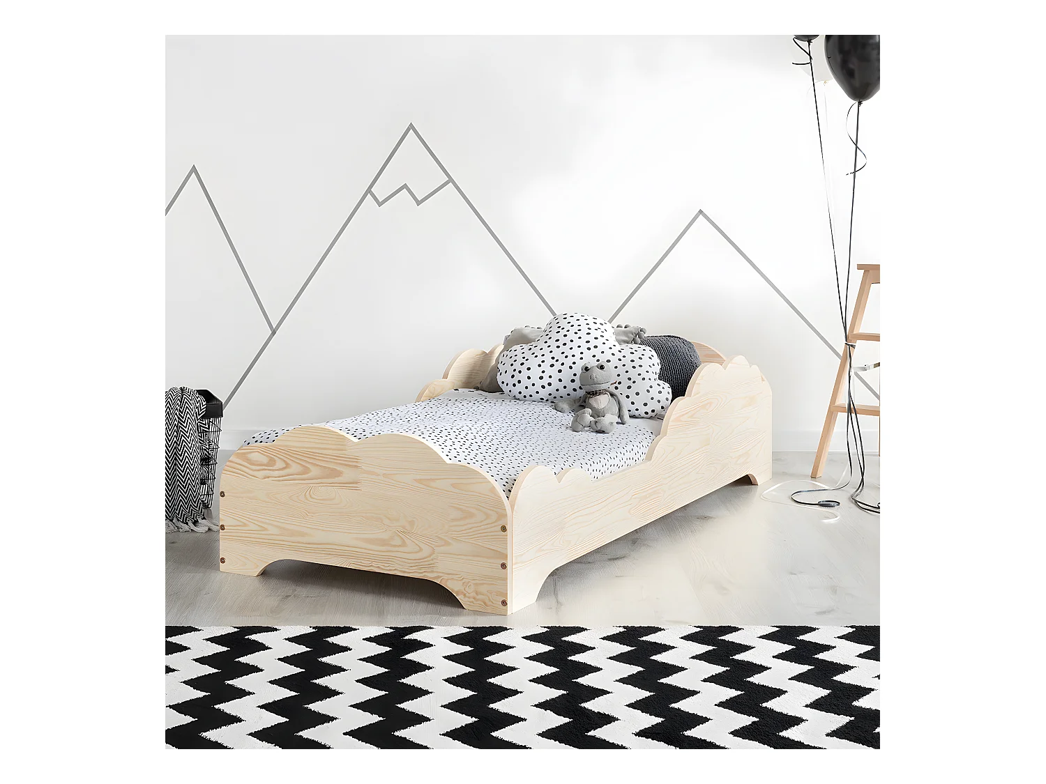 Théotime Hout 90x200 bed inclusief lattenbodem