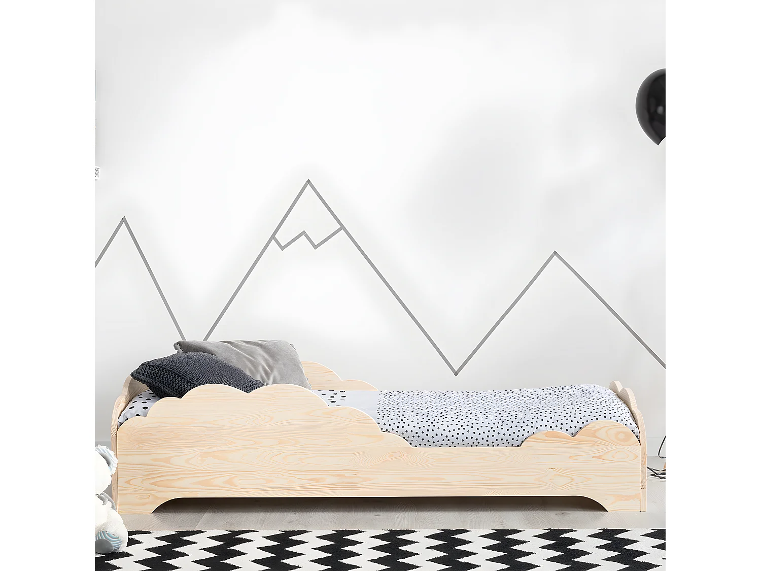 Letto Théotime Wood 90x200 con rete a doghe