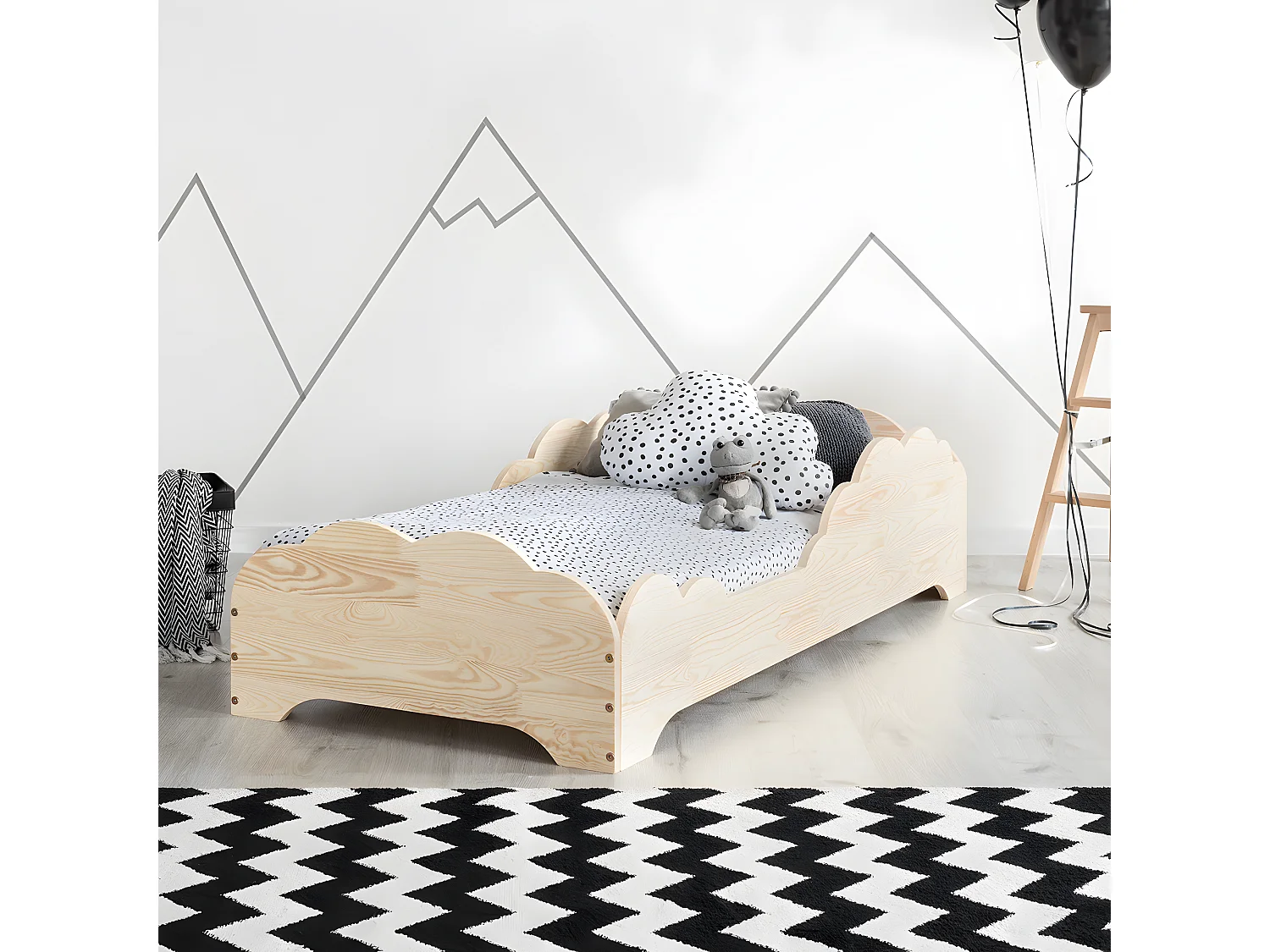 Letto Théotime Wood 90x200 con rete a doghe