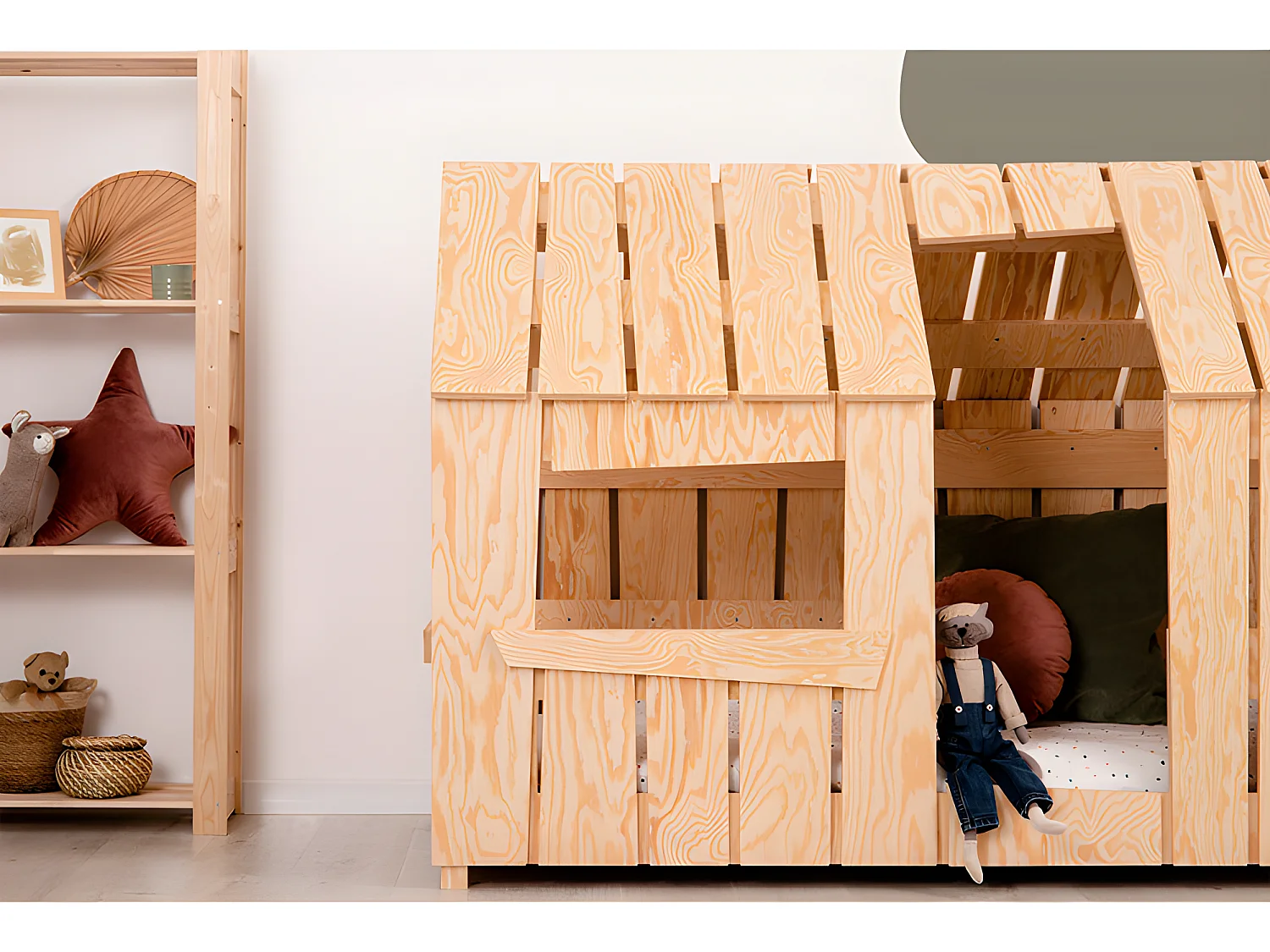 Łóżko dziecięce domek MAT 90x200 sosna