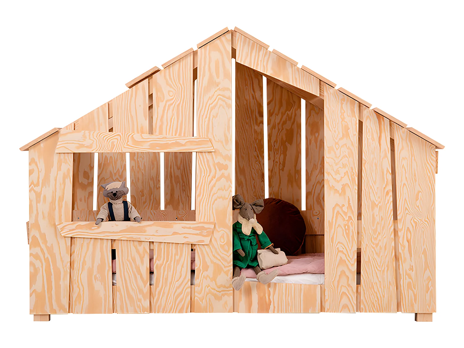 Łóżko dziecięce domek FRED 90x200 sosna