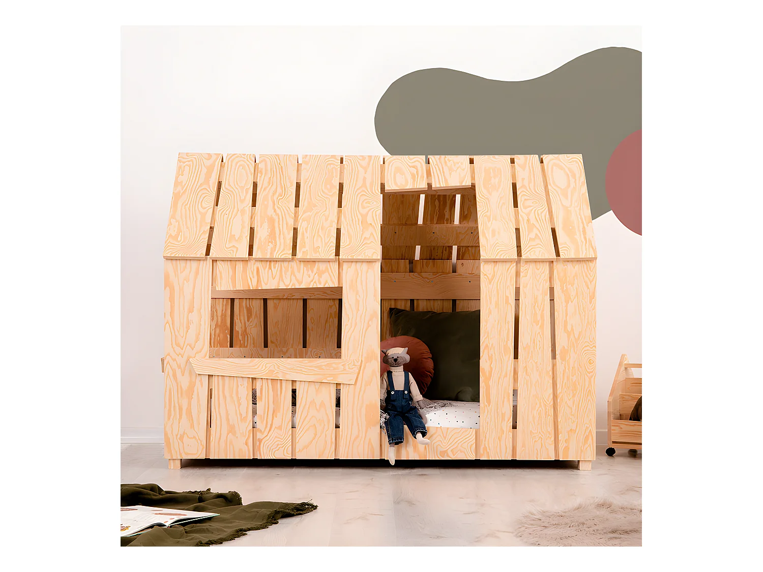 Łóżko dziecięce domek MAT 70x140 sosna