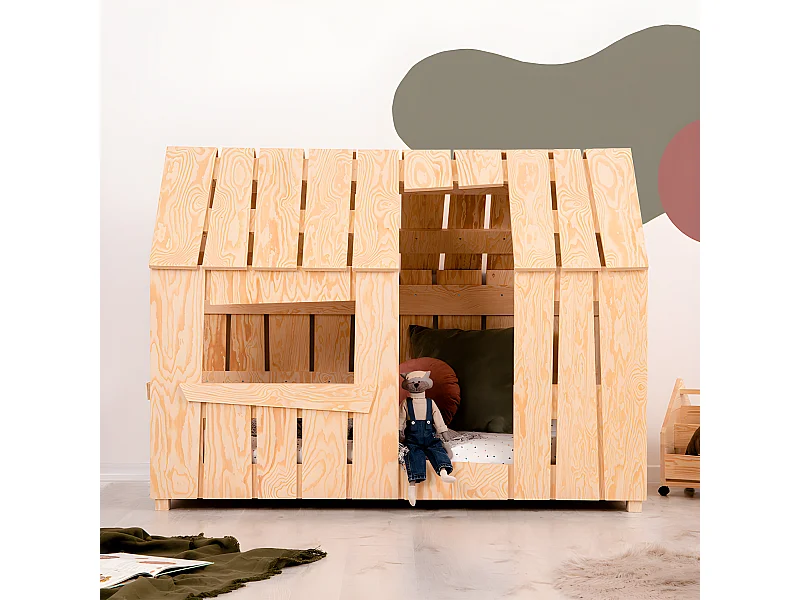 Łóżko dziecięce domek MAT 70x140 sosna