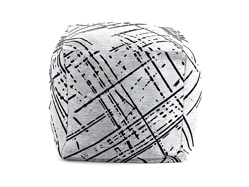 Puff desenfundable en coton 50x50x50 cm MIK