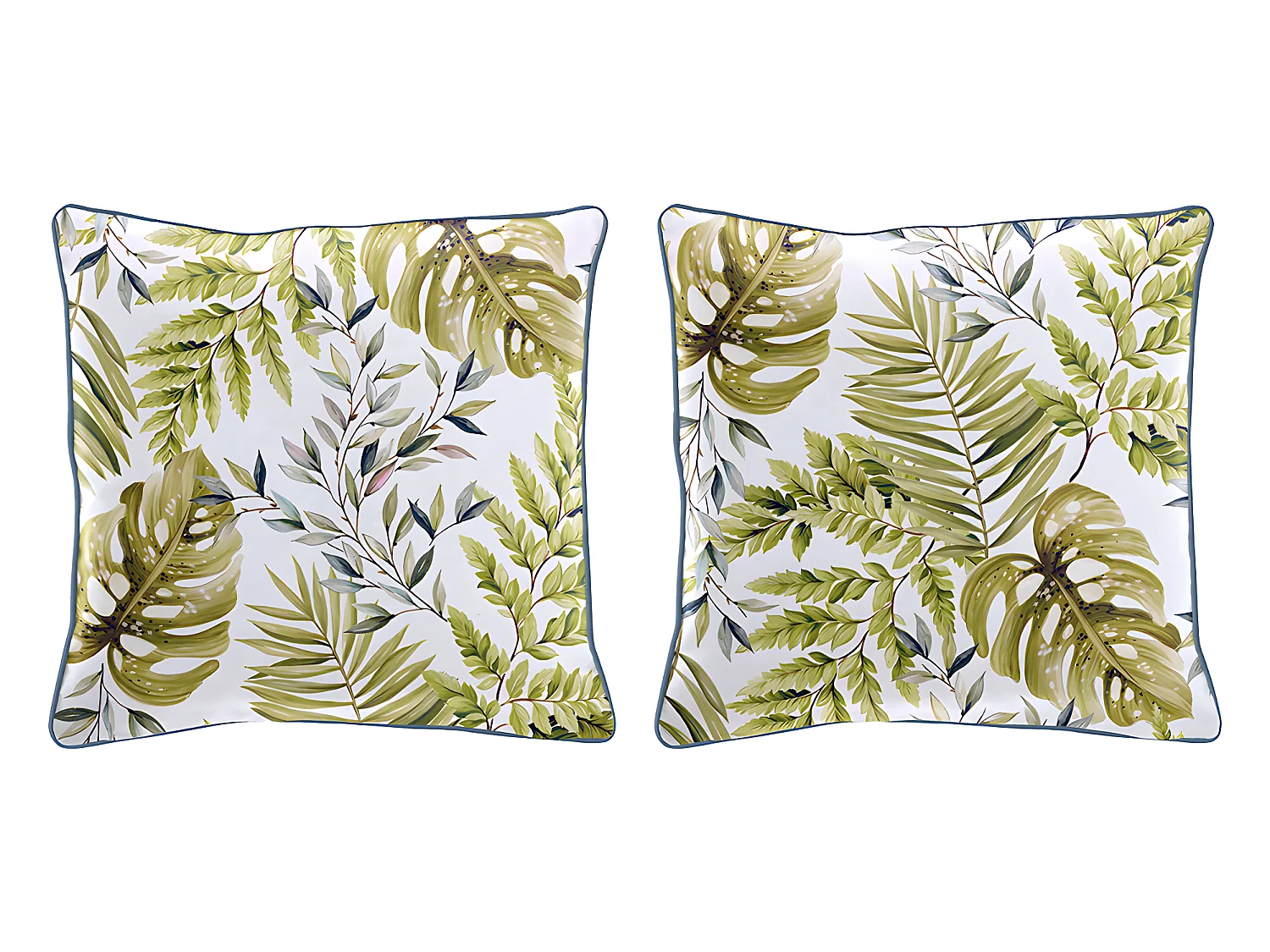Lot de 2 housses de coussin vert 50x50 cm STEFANIA
