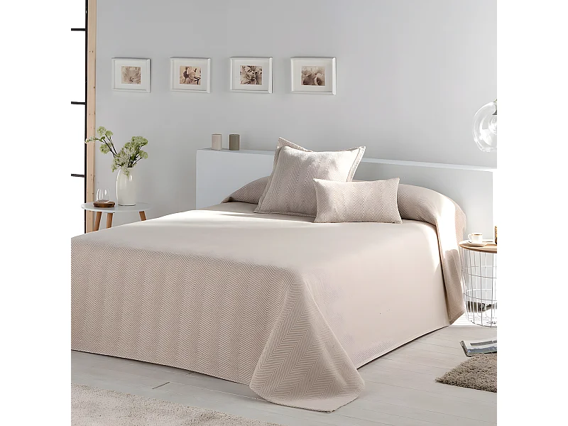 Colcha beige 250x270 cm PAINES