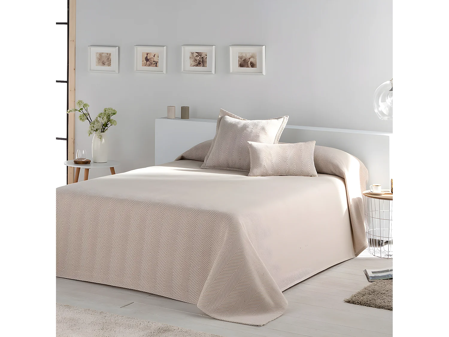 Colcha beige 250x270 cm PAINES