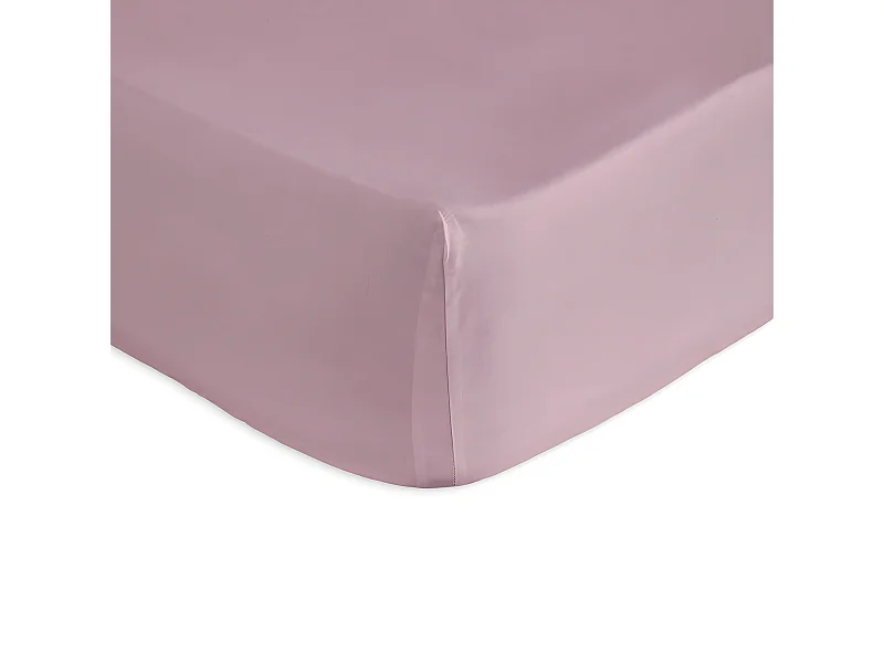 Sábana bajera de algodón malva 90x200+28 cm PURE