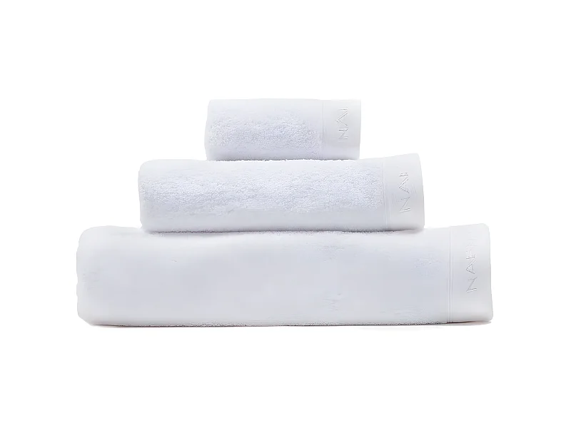 3 toallas de baño blanco 30x50+50x100+70x140 cm CASUAL