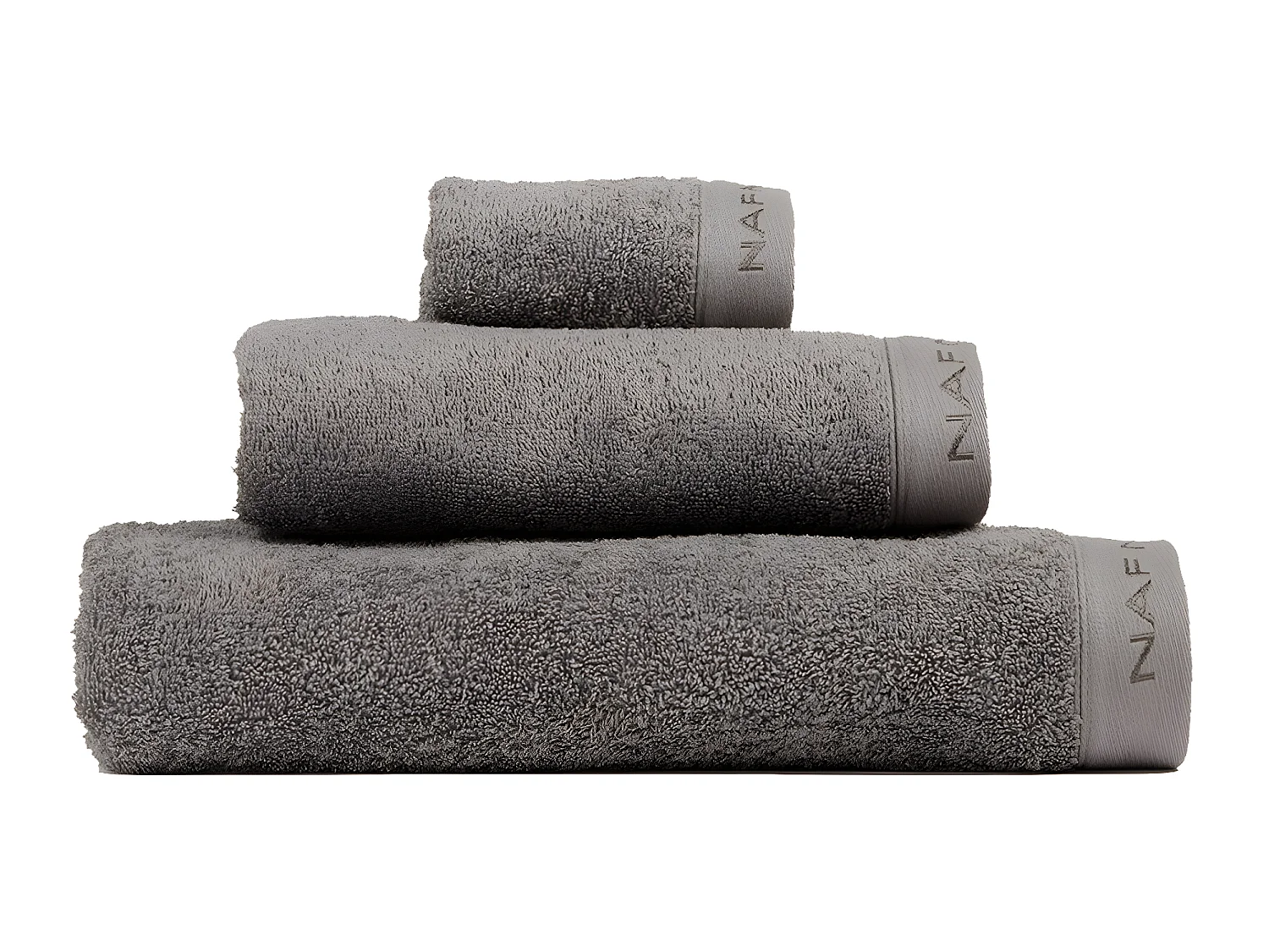 3 toallas de baño gris 30x50+50x100+70x140 cm CASUAL
