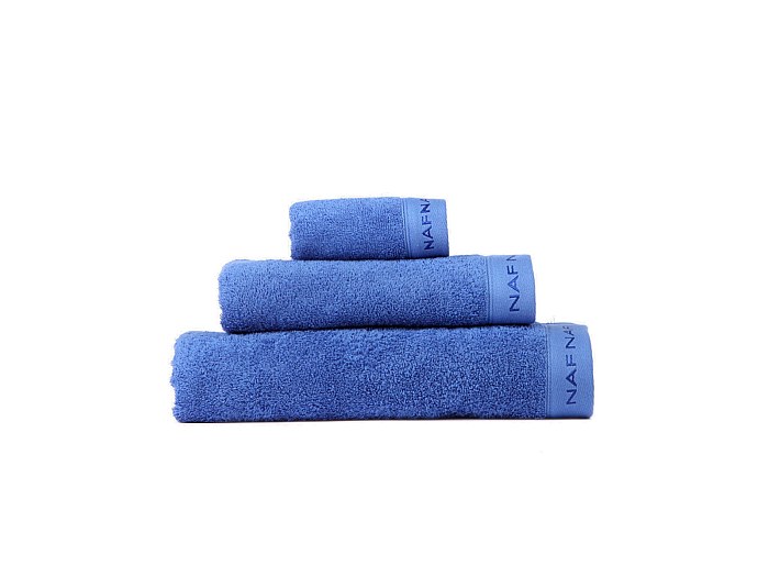 Serviette De Bain 100% Coton - 70 X 140 Cm - Bordure - Bleu Clair