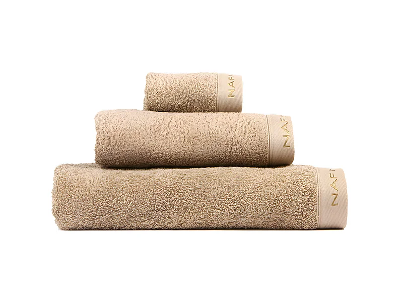 Lot de 3 serviettes de naturel 30x50+50x100+70x140 cm CASUAL