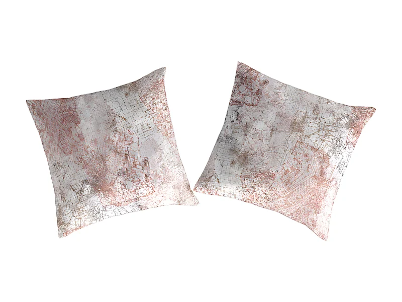 2 Fundas de almohada de algodón gris 65x65 cm OBA
