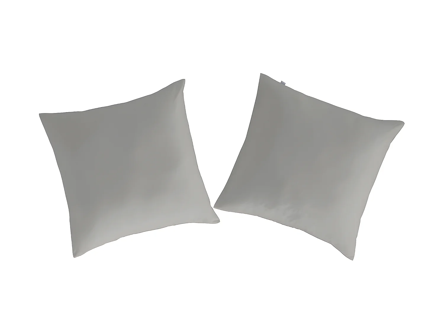 2 Taies d'oreiller 100% coton gris 65x65 cm CASUAL