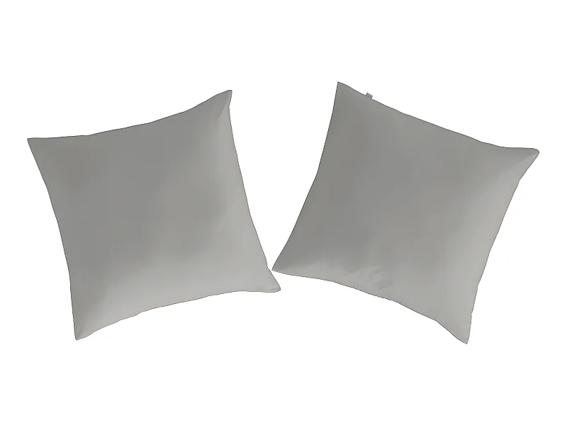 2 Fundas de almohada 100% algodón gris 65x65 cm CASUAL
