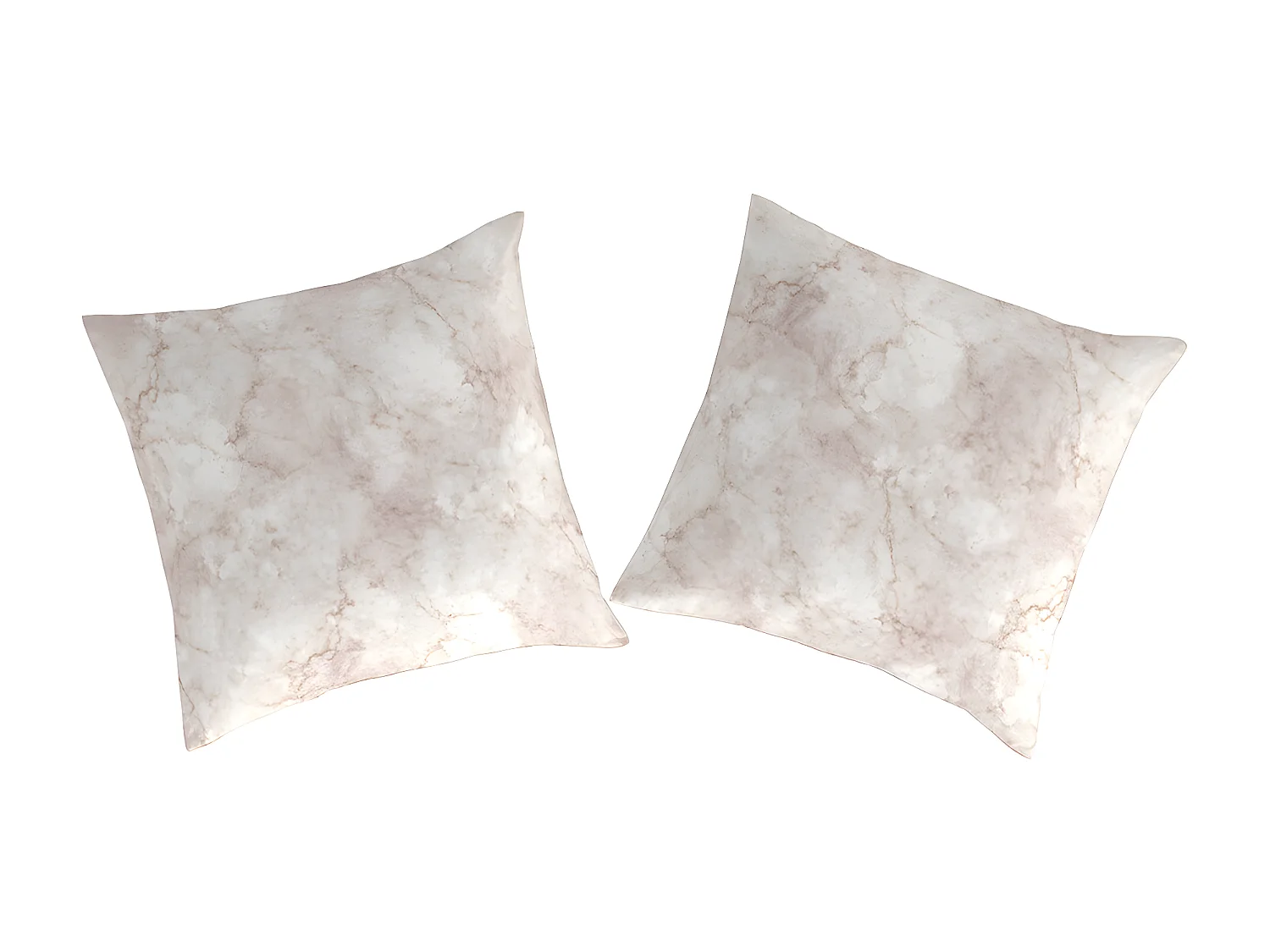 2 Taies d'oreiller en coton beige 65x65 cm MACALE
