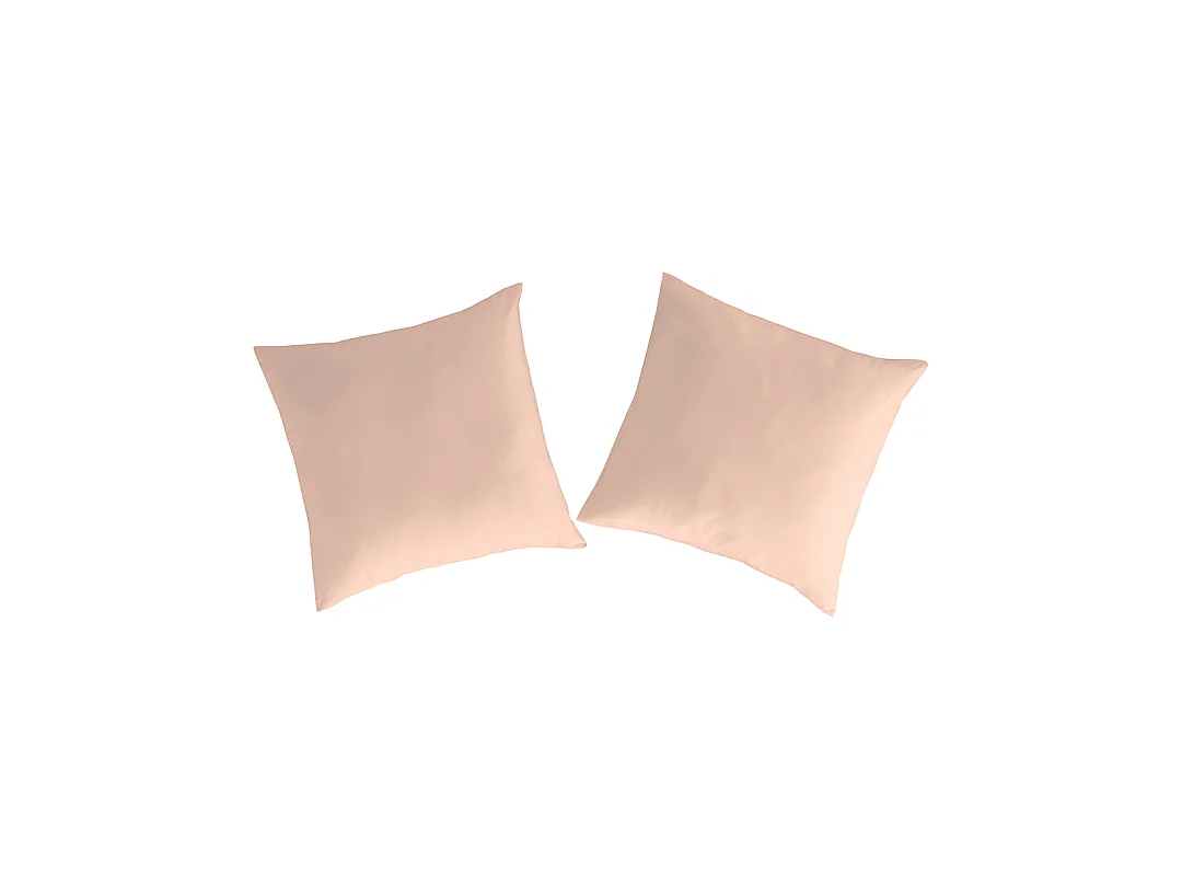 2 Fundas de almohada de algodón rosa 80x80 cm PURE