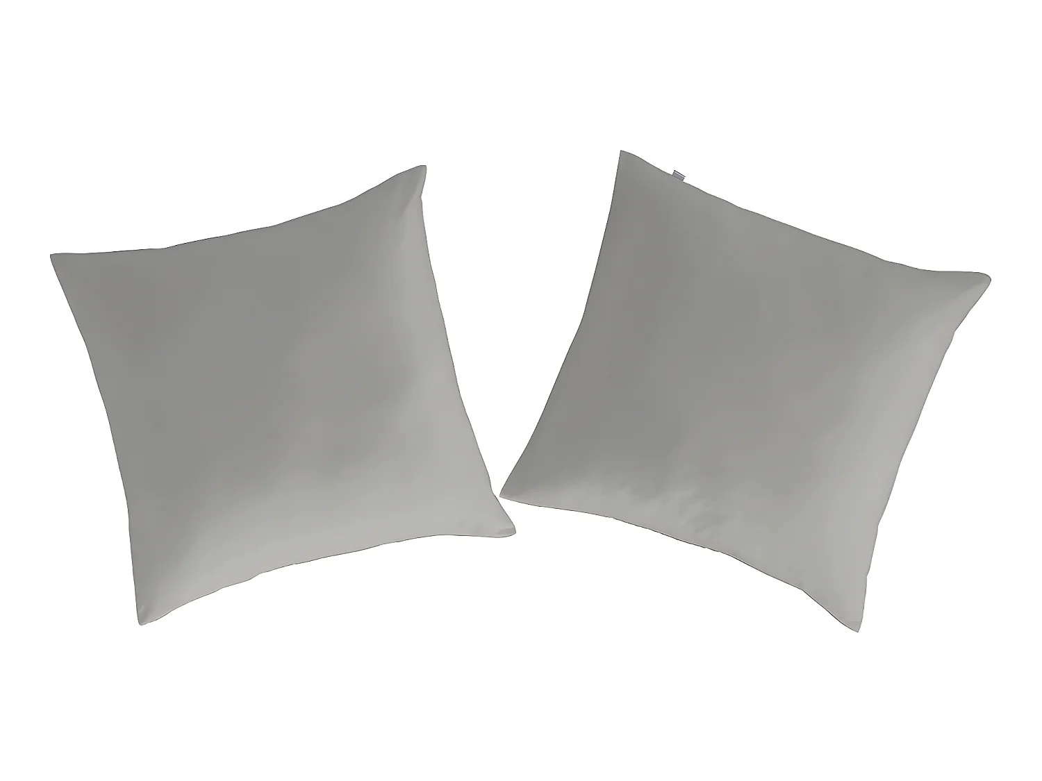 2 Fundas de almohada 100% algodón gris 80x80 cm CASUAL
