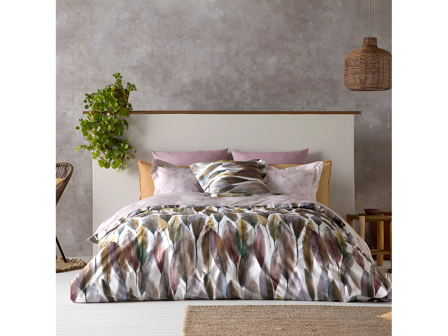 Housse de couette réversible en coton 140x220 cm NEIT