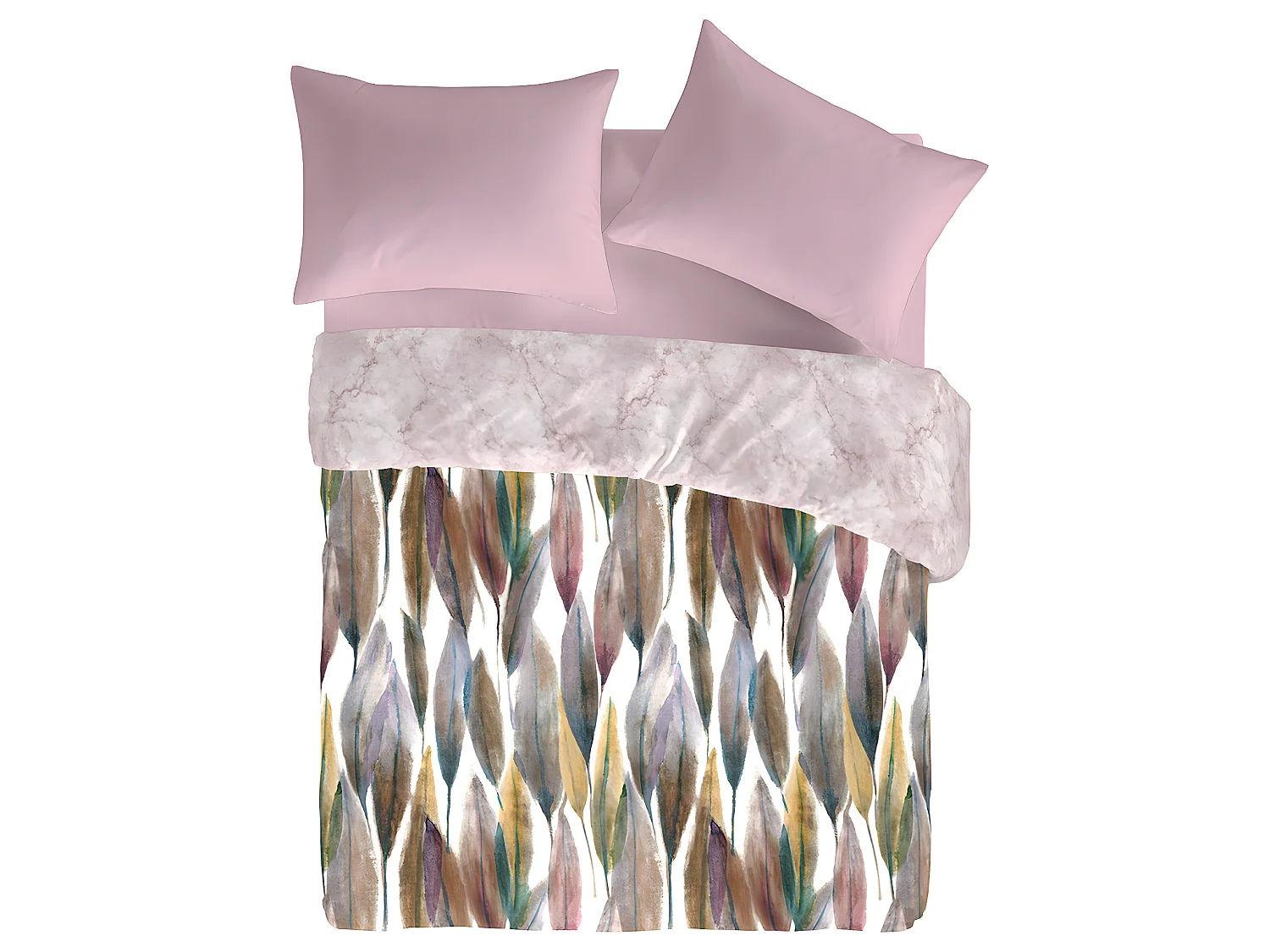 Housse de couette réversible en coton 140x220 cm NEIT