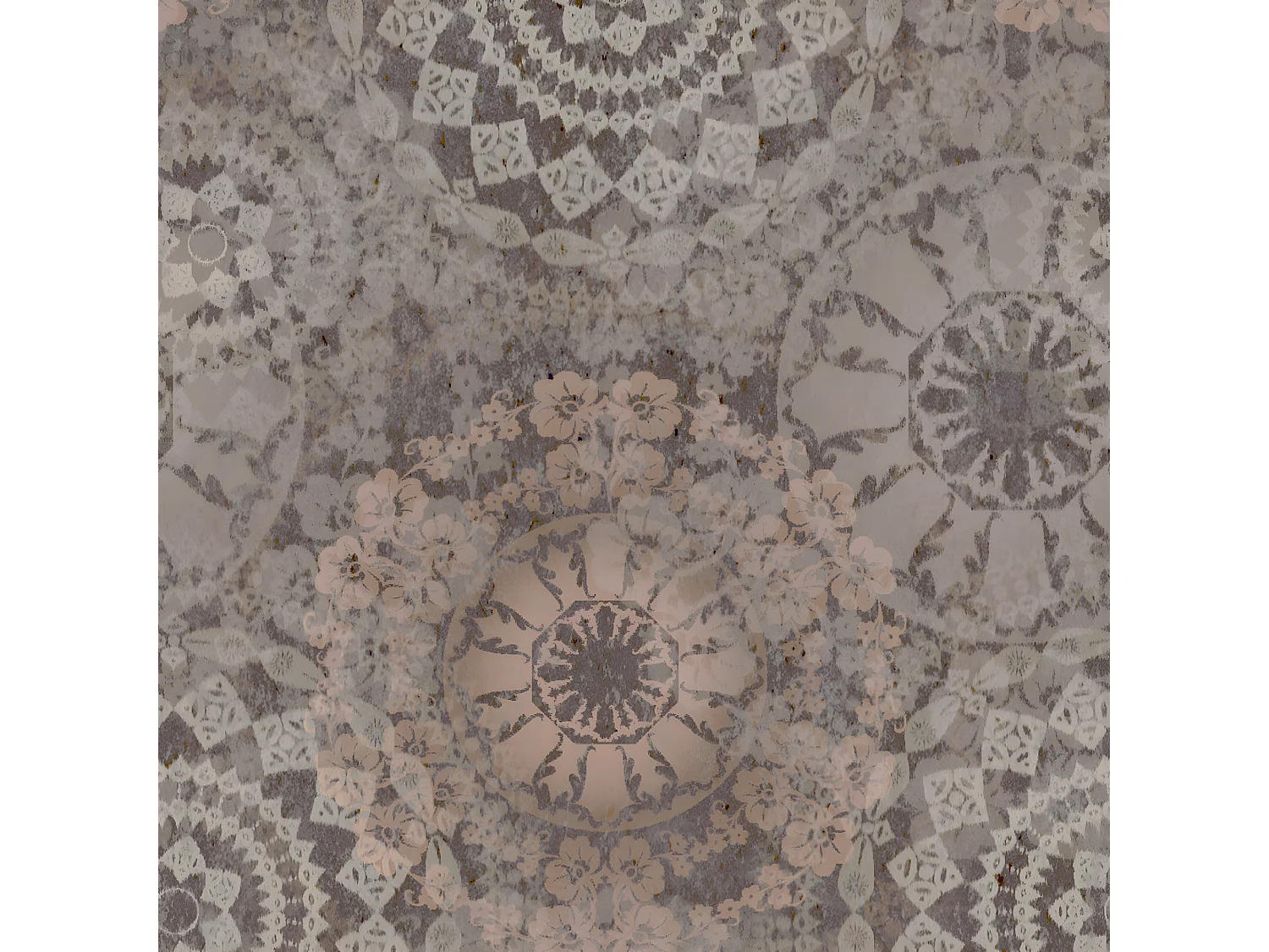 Housse de couette en coton beige/gris/rose 260x240 cm EIDER