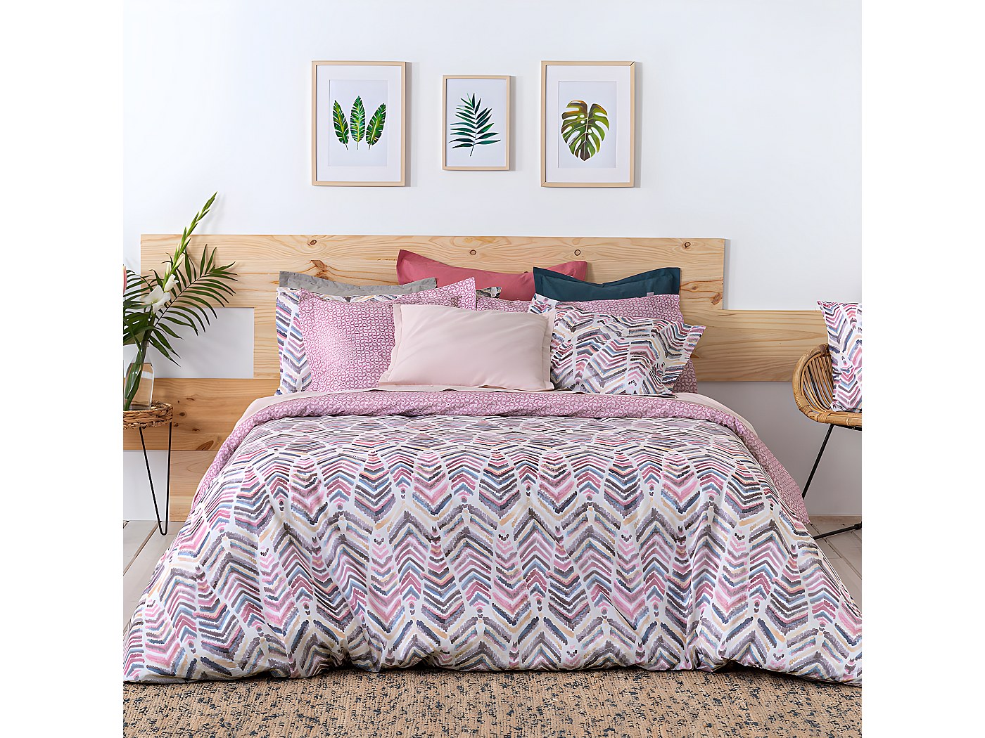 Housse de couette réversible en coton ZEYA 140x200 cm | Leroy Merlin