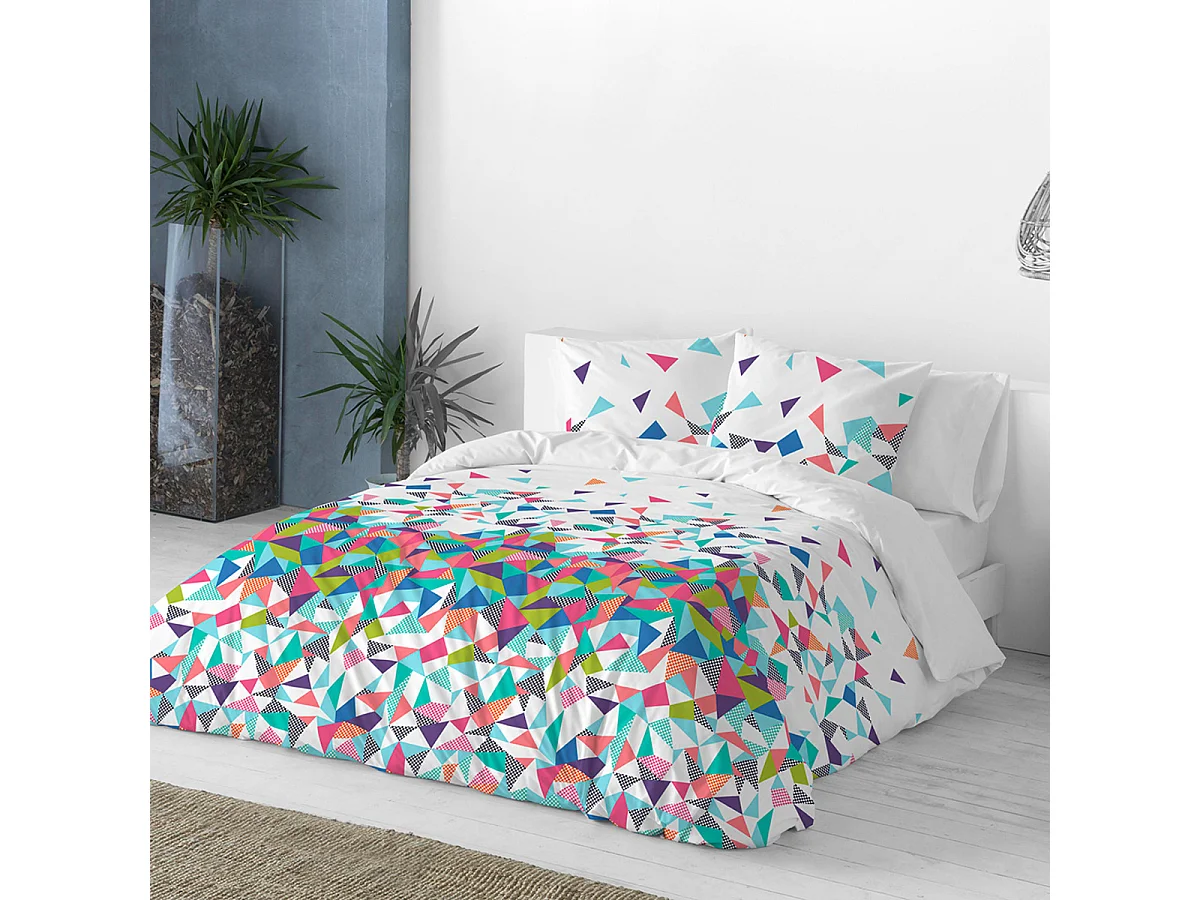 Housse de couette en coton multi 260x240 cm ECHO