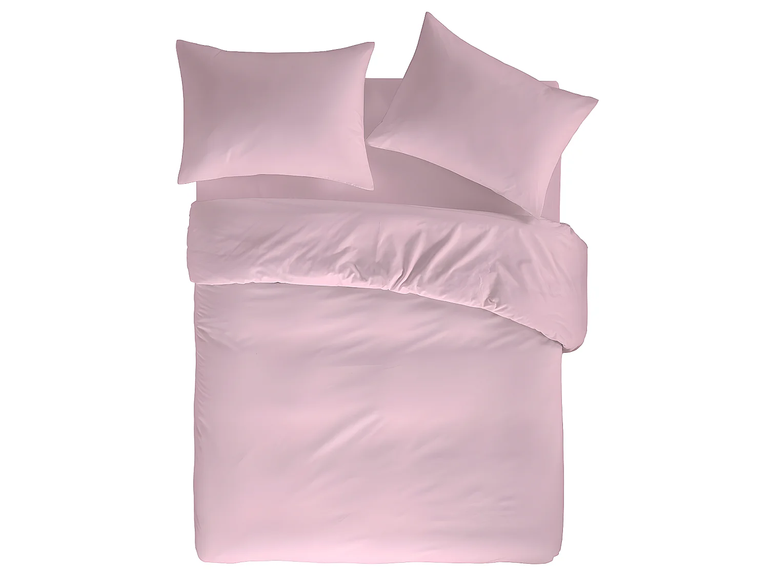 Funda nórdica de algodón lisa de algodón malva 200x200 cm PURE