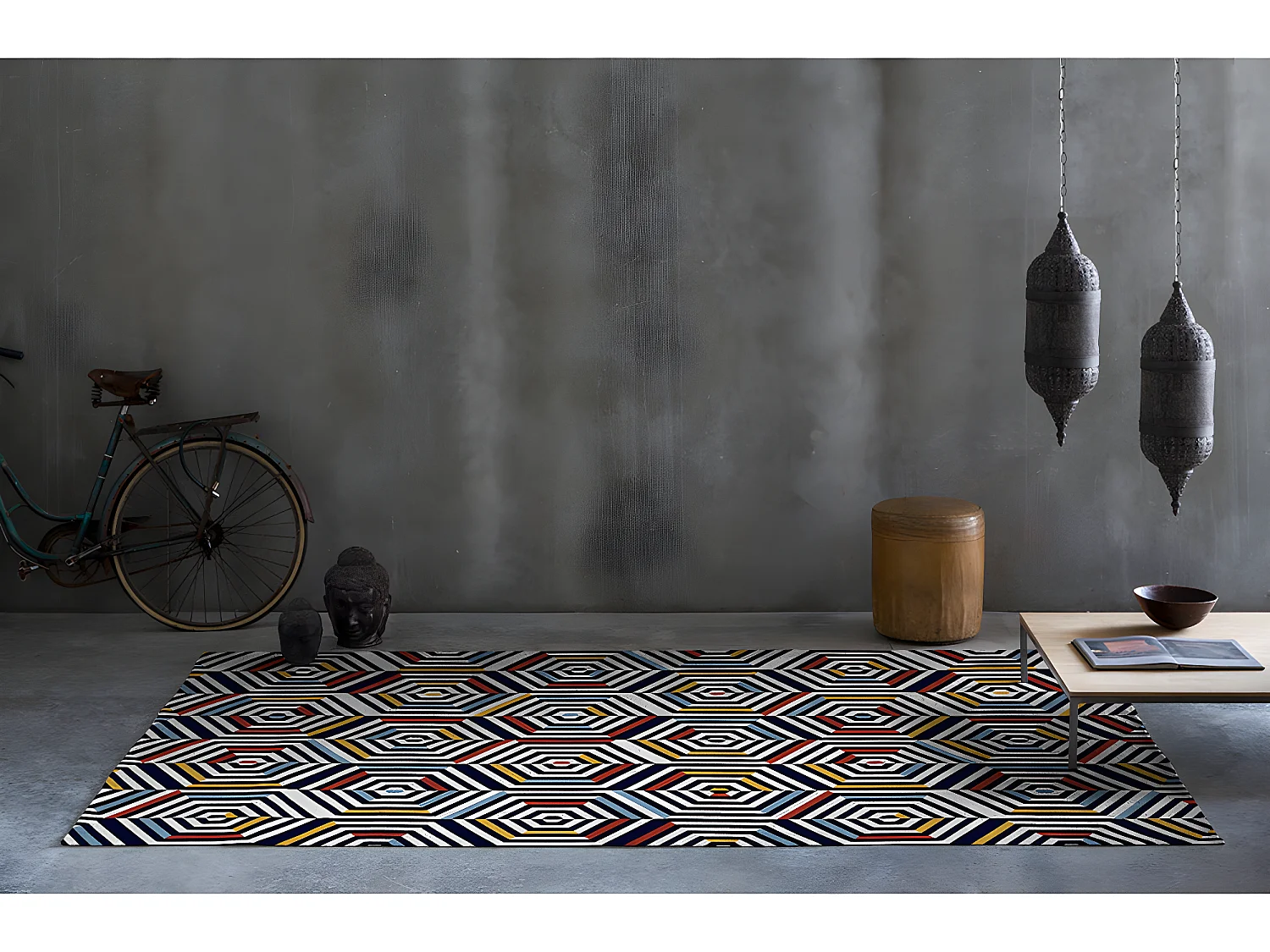 Tapis de salon 120x170 cm CONCENTRIC