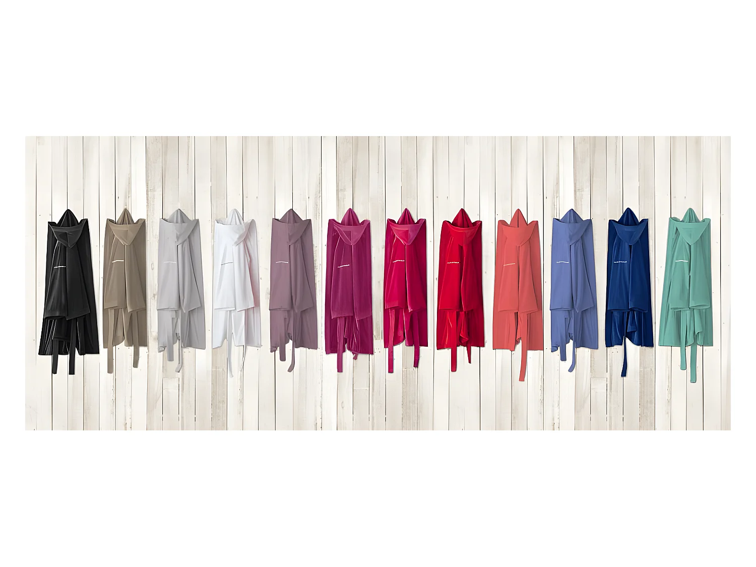 Albornoz con capucha negro L-XL CASUAL