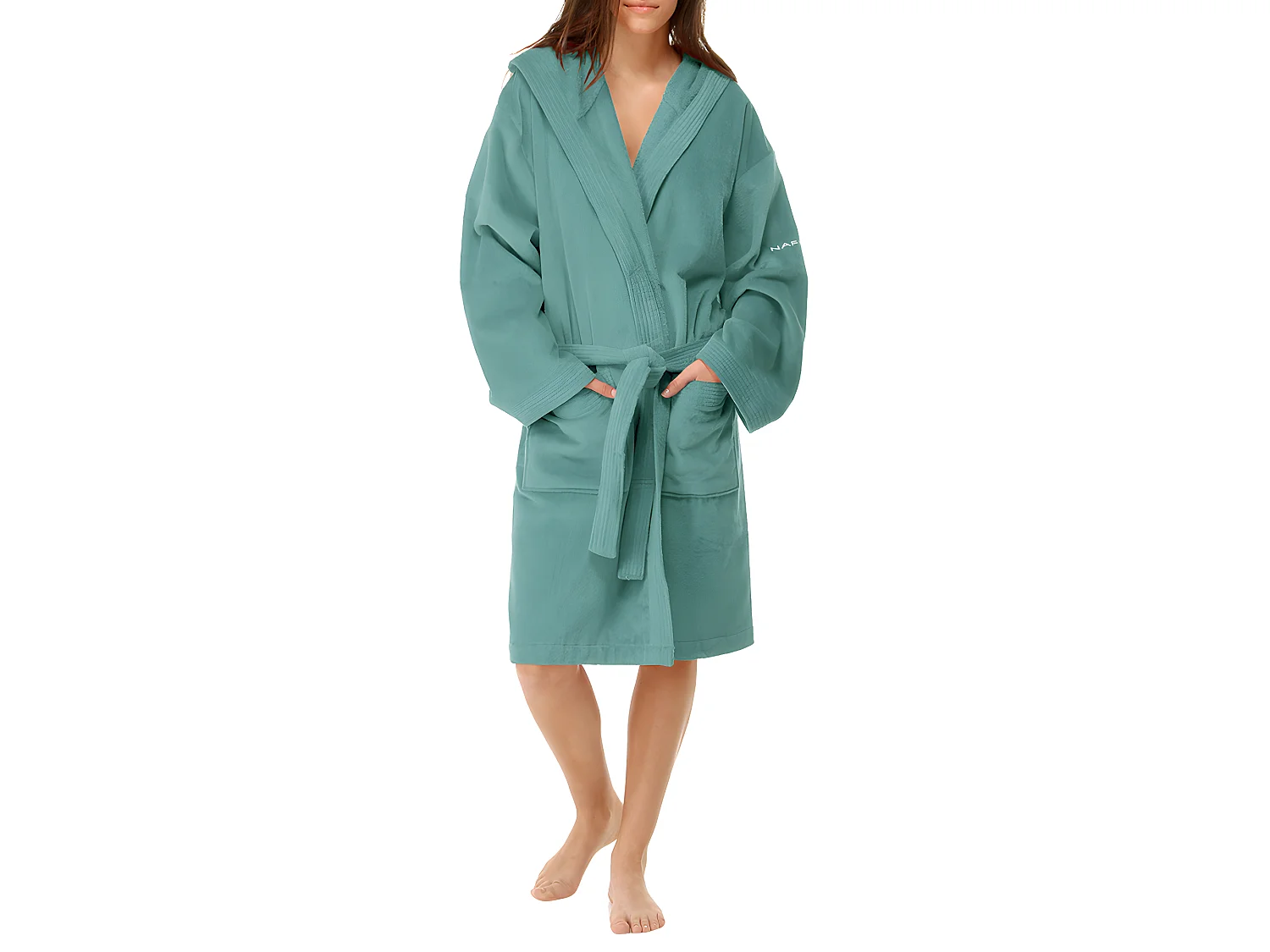 Albornoz con capucha aguamarina L-XL CASUAL