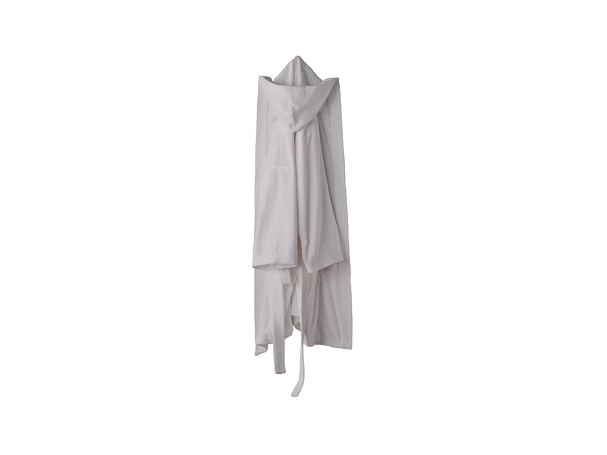 Albornoz con capucha gris perla M-L CASUAL