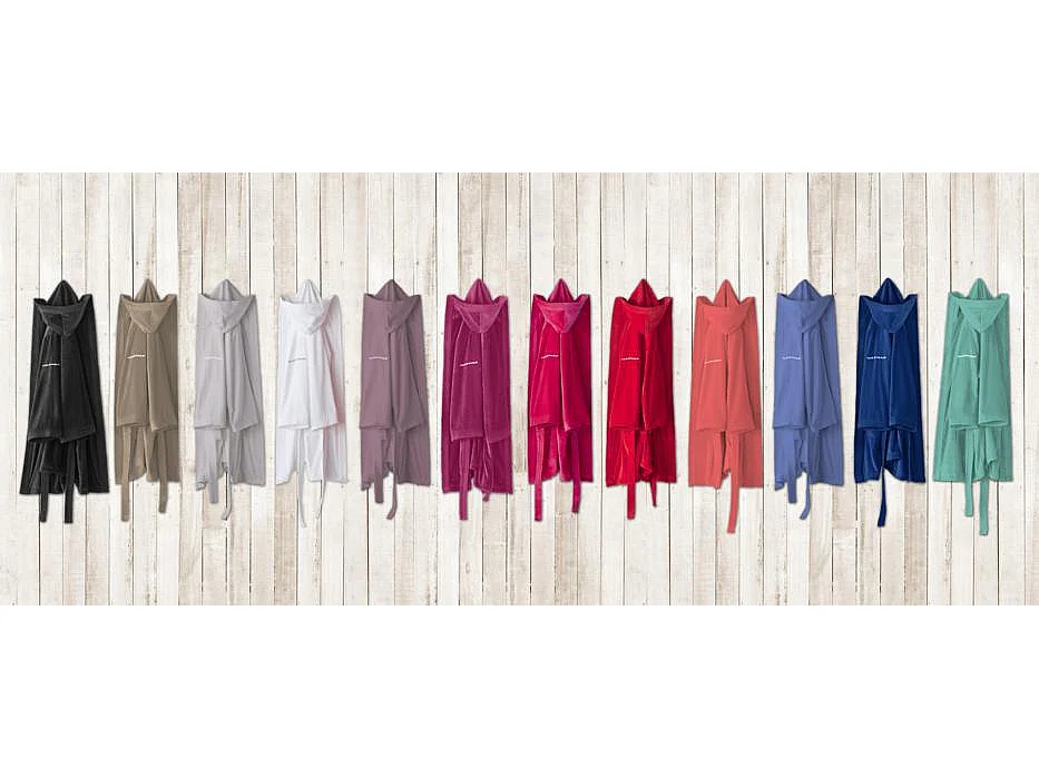 Albornoz con capucha gris perla M-L CASUAL