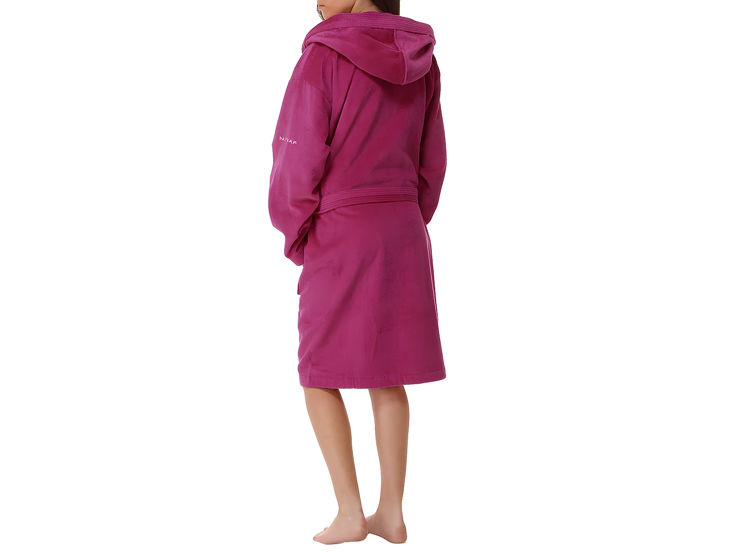 Albornoz con capucha berenjena S-M CASUAL