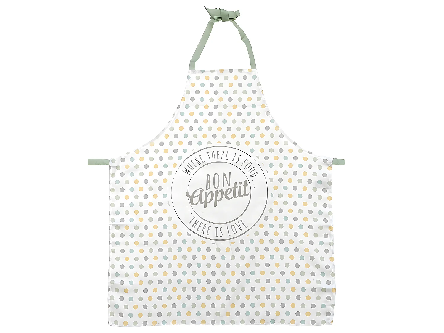 Set delantal, agarrador y manopla blanco BON APPETIT