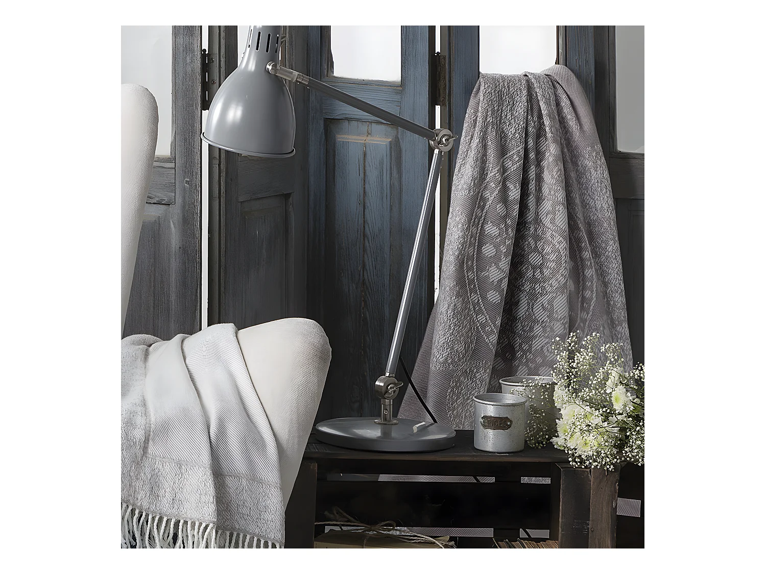 Plaid beige 130x170 cm MARBLE