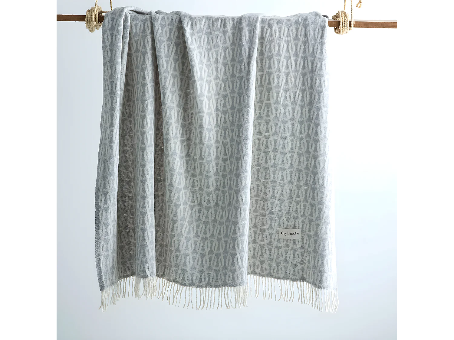 Plaid gris clair 130x170 cm BLAISE