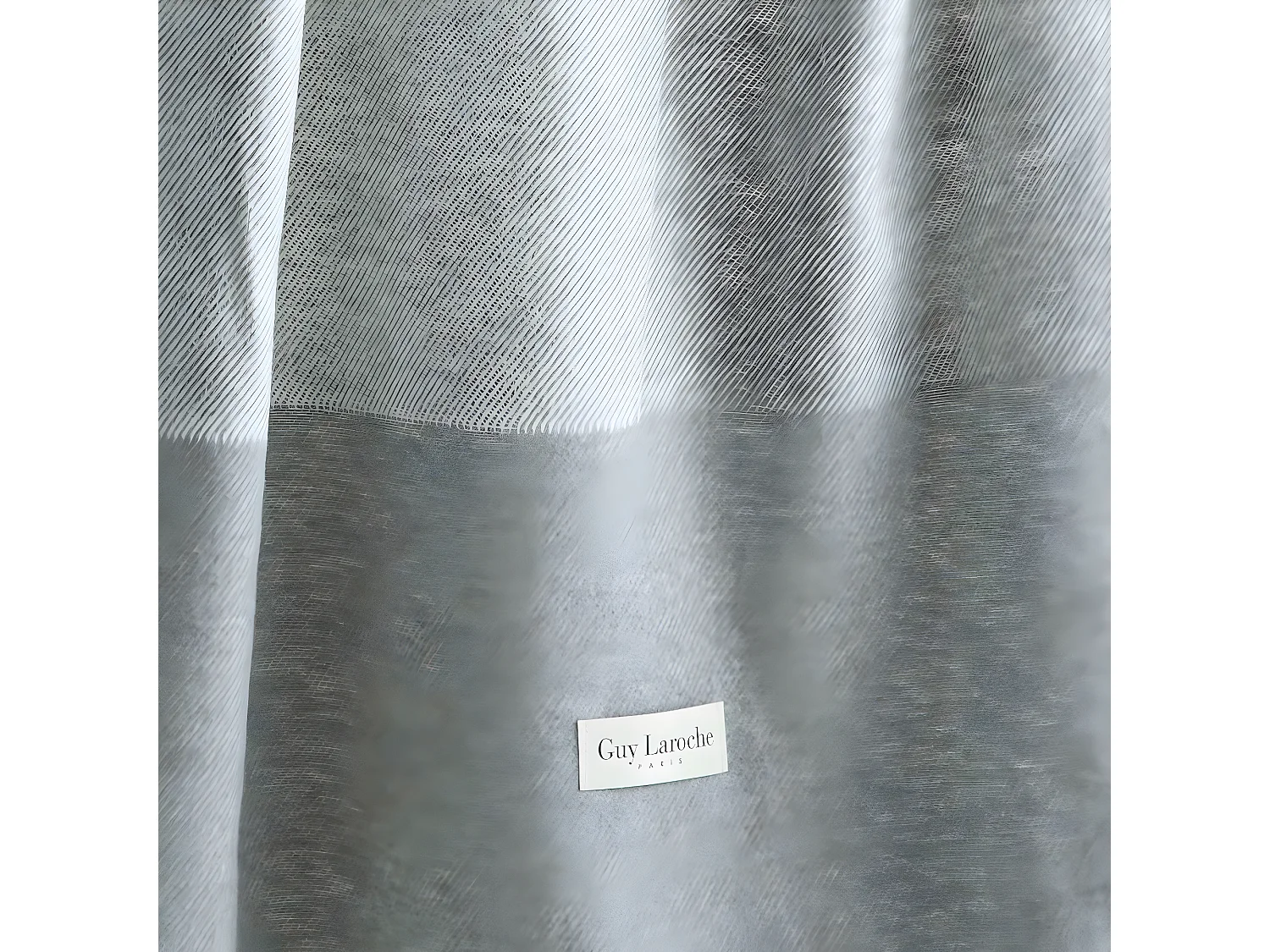 Plaid gris clair 130x170 cm CROISETTE