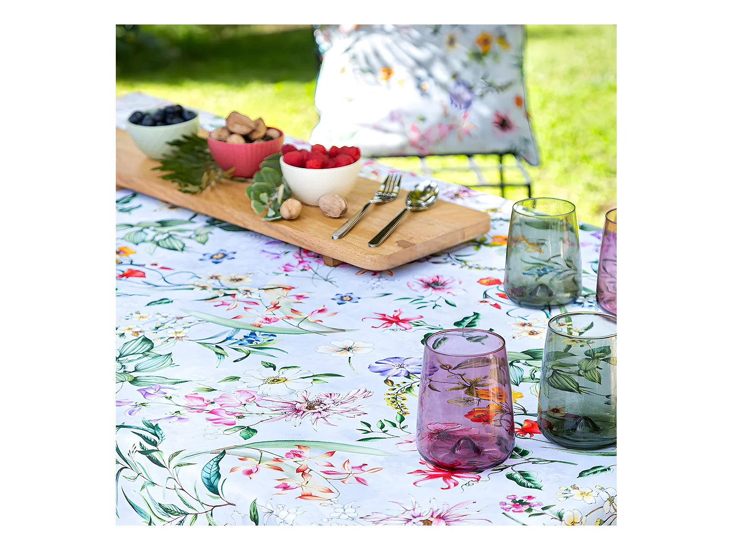 Mantel de algodón resinado multi 140x200 cm MAGGIO