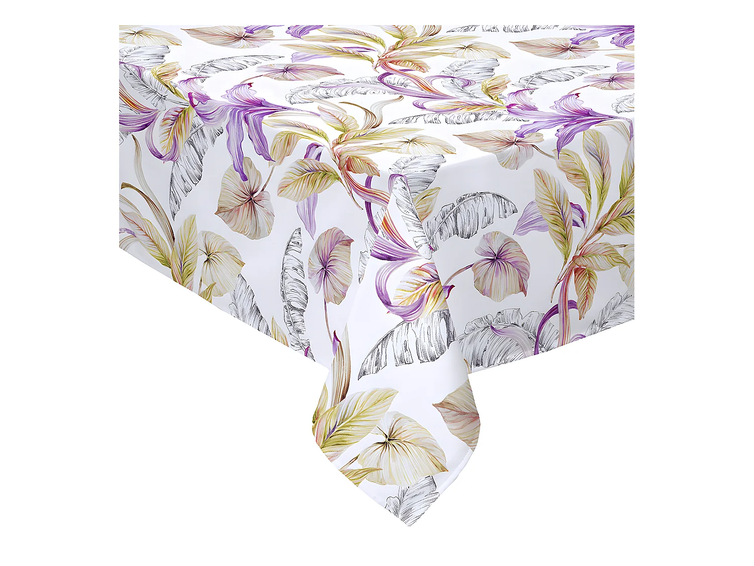 Mantel de algodón resinado mauve 140x200 cm ULUTU