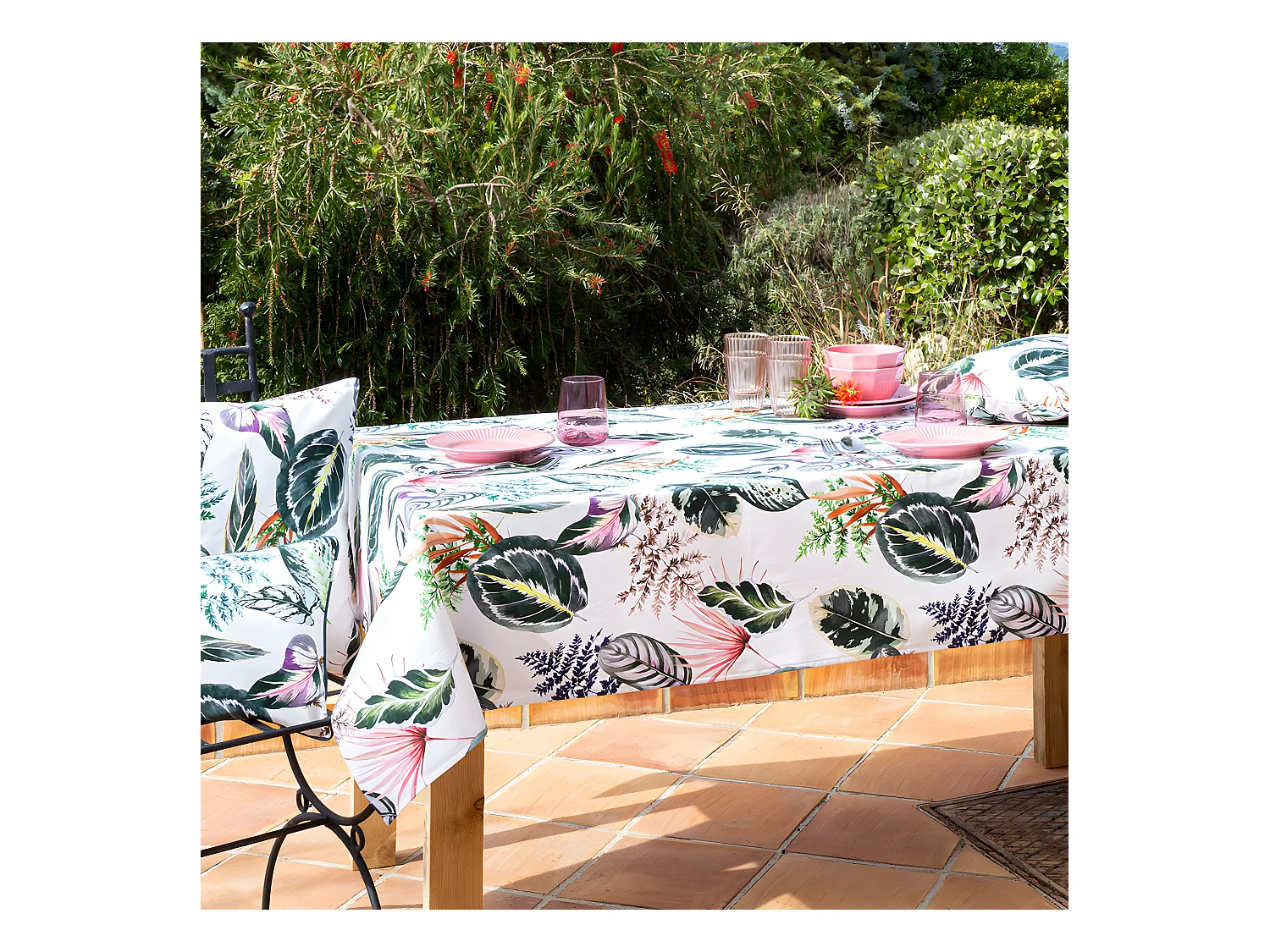 Nappe en coton enduite multi 140x250 cm TROPALM